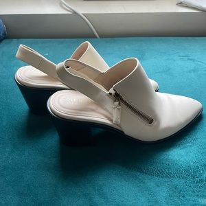 Cole Haan Slingback White Booties